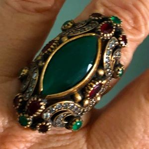 Silver, Gemstone Ring.